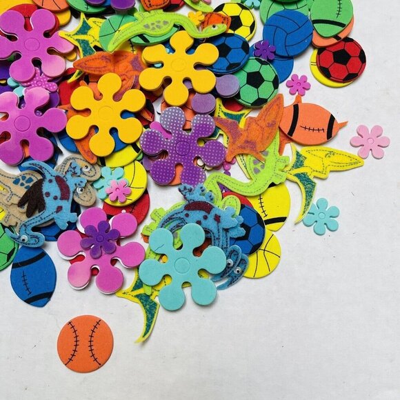 Multishape Felt Patches Multicolor Scrapbooking Stickers Appliques Assorted - Picture 2 of 6